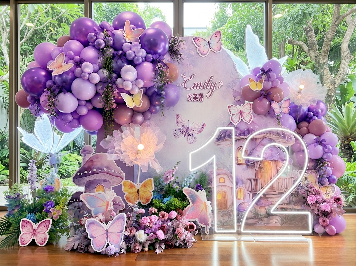 FAB EVENTS purple fairy birthday styling
